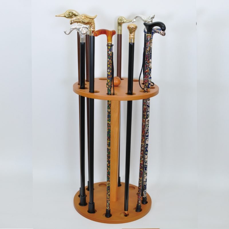 Wood Round Cane Stand