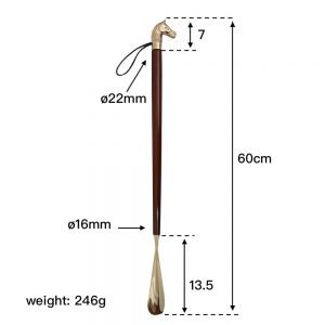 Excellent Horse head Metal Shoe Horn Long Handle For Seniors 23.6" 8 Shoe Horn Long Handle