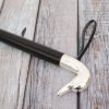 SILVER SOLID BRASS and WOOD SHOE HORN GOOSE HEAD 23.6" 2 SOLID BRASS and WOOD SHOE HORN GOOSE HEAD