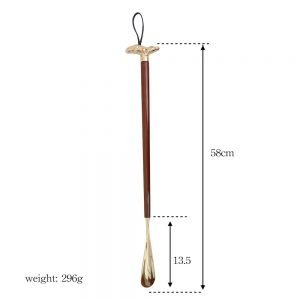 Long handle luxurious metal shoe horn Crocodile Head 23.6