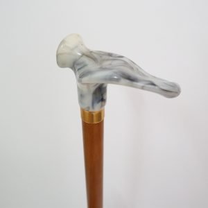 vender Right Plastic Handle Wooden Walking Stick