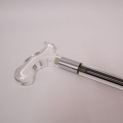Lucite Clear Canes with Black Lines