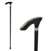 rubber wood and horn chips walking cane stick