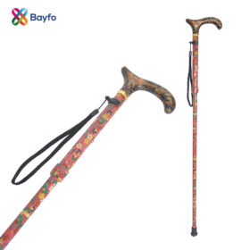 Fabric Flowers Travel Folding Adjustable Walking Cane