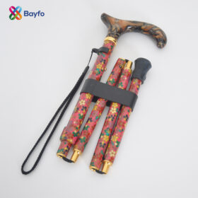 supplier Fabric Flowers Travel Folding Adjustable Walking Cane