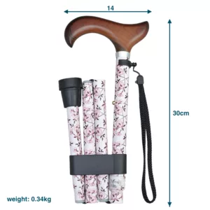 Beautiful Folding Walking Stick Floral
