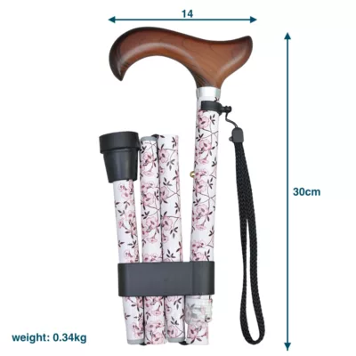 Beautiful Folding Walking Stick Floral