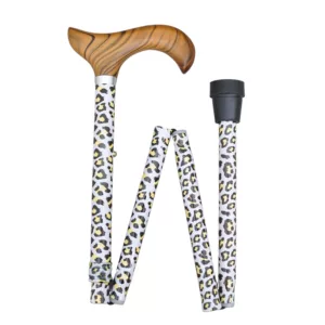 Snow Leopard Derby Walking Cane