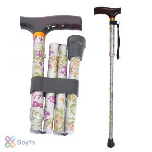 Beauty Flowers Travel Folding Adjustable Walking Cane