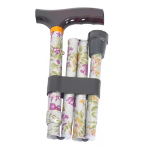 Beauty Flowers Travel Folding Adjustable Walking Cane