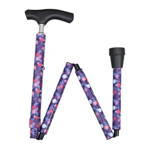 Slim Neck Fritz Handle Folding Walking Stick