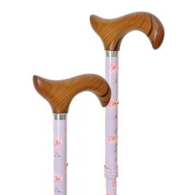 Manufacturer Beautiful Rose Floral Folding Walking Cane