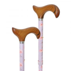 Manufacturer Beautiful Rose Floral Folding Walking Cane