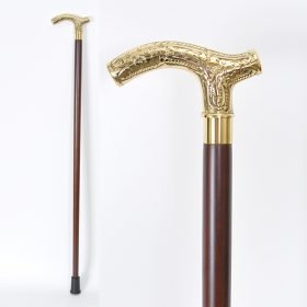 Engraving Brass Fritz Handle Walking Cane