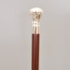 Brass CROWN Designer Head Handle Wooden Walking Stick Cane