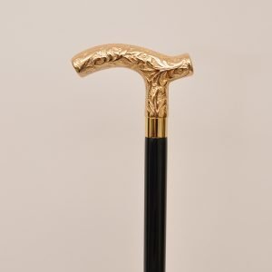 manufacturer Embossed Gold Derby Handle Walking Cane