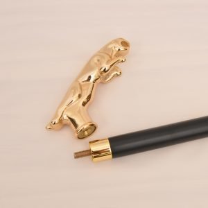 Taiwan vendor Best Gold Plated Cheetah Handle Cane