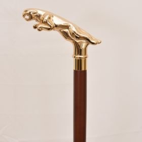 Deluxe Gold Cheetah Walking Stick