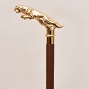 Deluxe Gold Cheetah Walking Stick