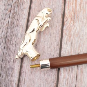 Silver color Leopard Walking Cane Supplier
