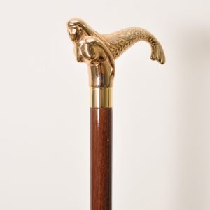 Brass Mermaid Handle Walking Cane