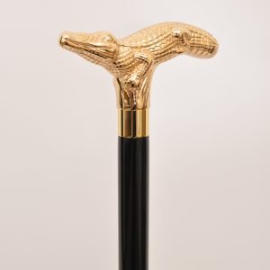 Gold Alligator walking cane