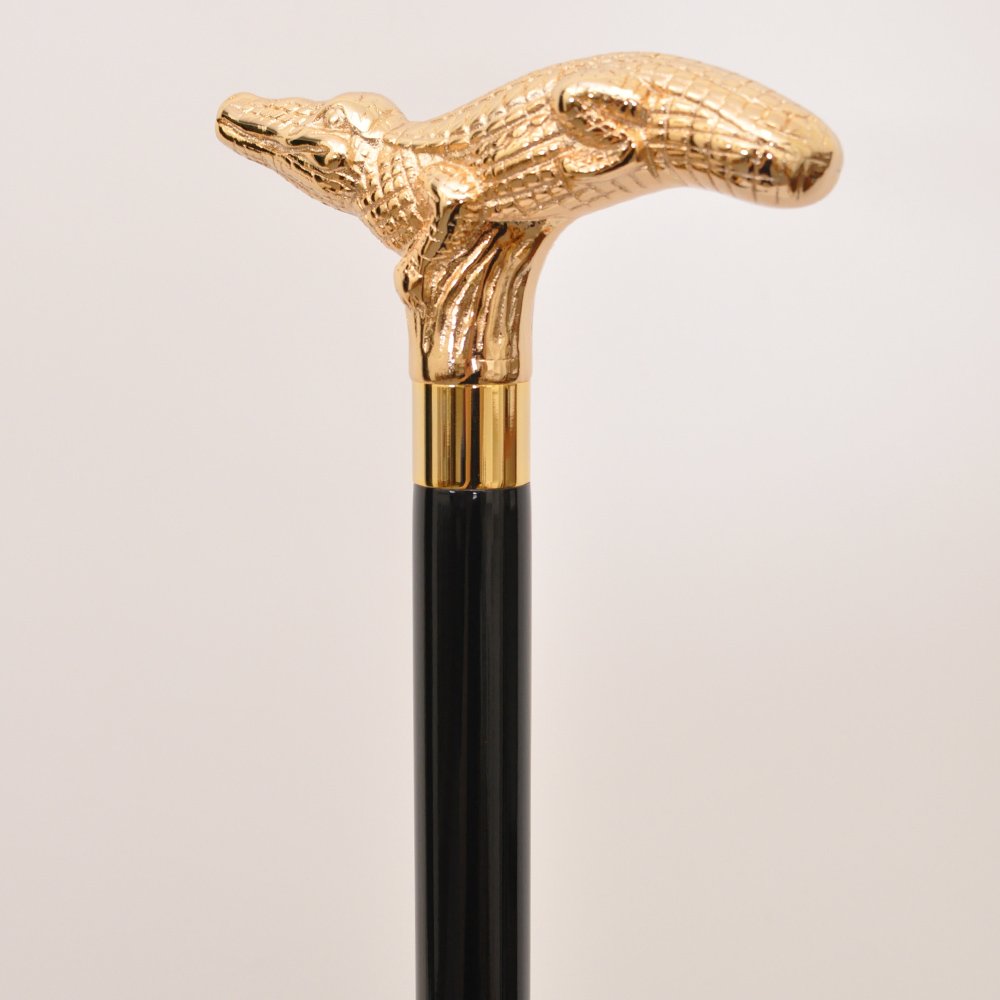 Gold Alligator walking cane 4 Taiwan supplier Gold Alligator walking cane