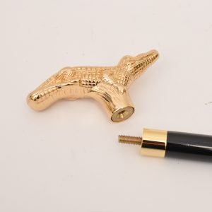 Gold Alligator walking cane 10 Vendor Gold Alligator walking cane