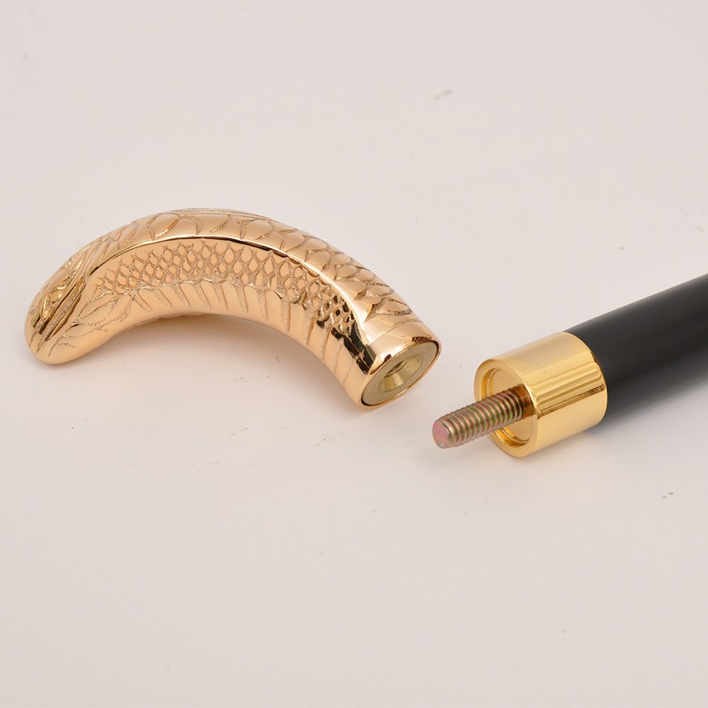 Solid Brass Cobra Handle Wooden Walking stick 6 Taiwan Solid Brass Cobra Handle Wooden Walking stick