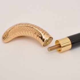Black Cobra Wooden Walking Cane 15 Gold Cobra Wooden Walking Cane