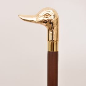 Duck Brass Head with Beechwood Shaft walking stick 14 Duck Brass Head with Beechwood Shaft walking stick