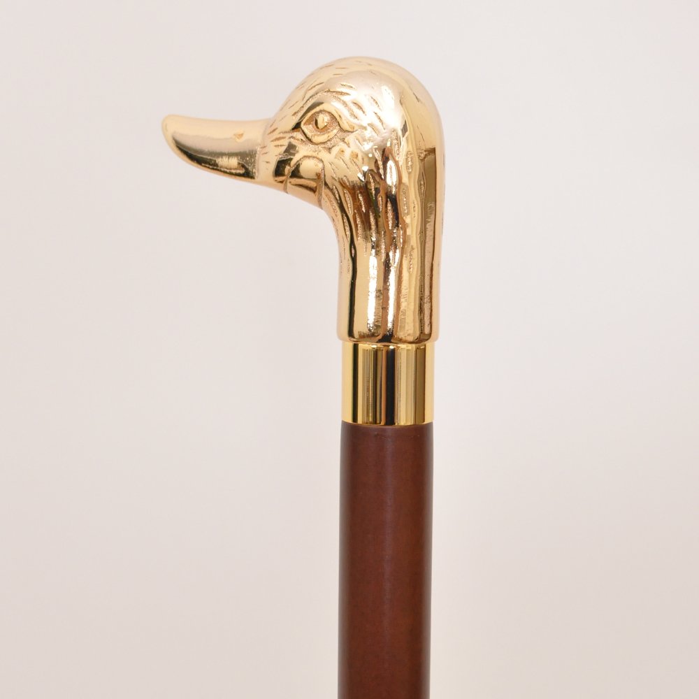 Duck Brass Head with Beechwood Shaft walking stick 5 Duck Brass Head with Beechwood Shaft walking stick