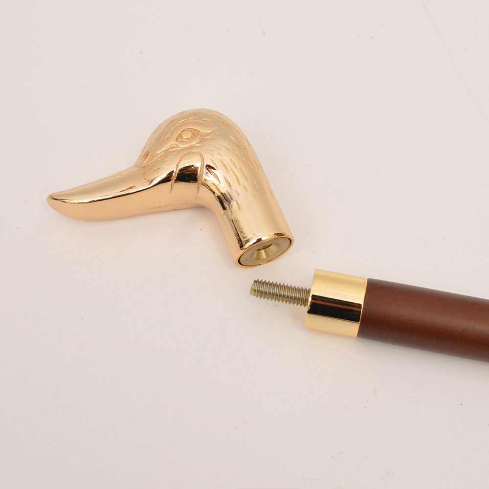 Duck Brass Head with Beechwood Shaft walking stick 6 Duck Brass Head with Beechwood Shaft walking stick
