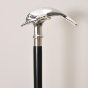 Brass Dolphin Handle Walking Cane