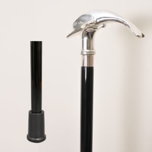 Silver Brass Dolphin Handle Walking Cane 8 Brass Dolphin Handle Walking Cane