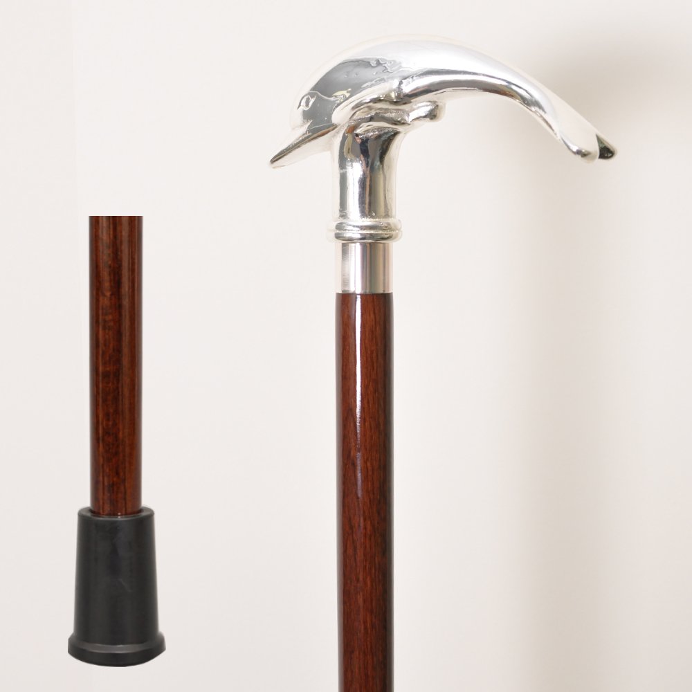 Dolphin Walking Cane Silver Derby Walking Stick 5 Dolphin Walking Cane Silver Derby Walking Stick