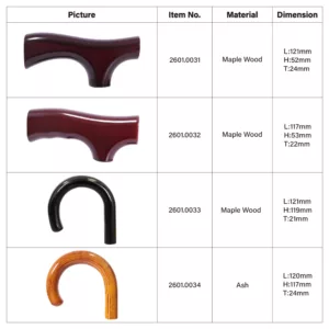 Walking Stick wood Handles shape
