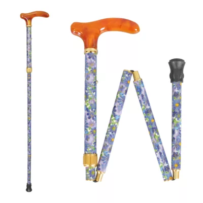 Fabric Covered Fordable Walking Canes