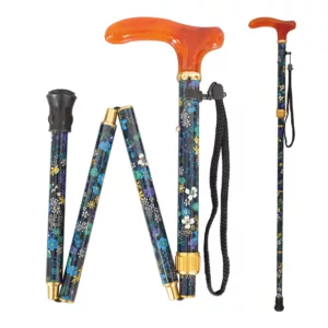 Taiwan supplier Luxury Textile Fabric Wrap Type Folding Cane Floral Pattern