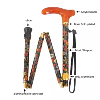 Luxury Women Stylish Printed Fabric Wrap Cane factory