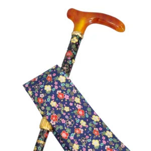 Luxury Floral Fabric-Wrapped Walking Stick compamy