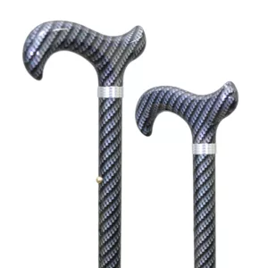 Height-Adjustable Floral-Patterned Folding Derby Walking Stick