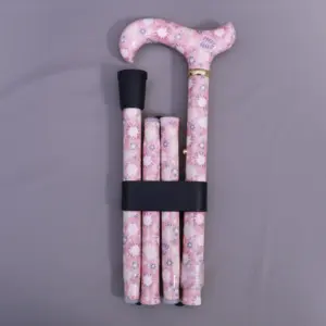 Pink Ladies Folding Cane【AA.004】 5 walking cane, walking stick, foldable cane, adjustable cane, senior cane, mobility aid, lightweight walking stick, made in Taiwan