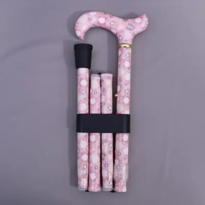 Pink Ladies Folding Cane【AA.004】 7 walking cane, walking stick, foldable cane, adjustable cane, senior cane, mobility aid, lightweight walking stick, made in Taiwan