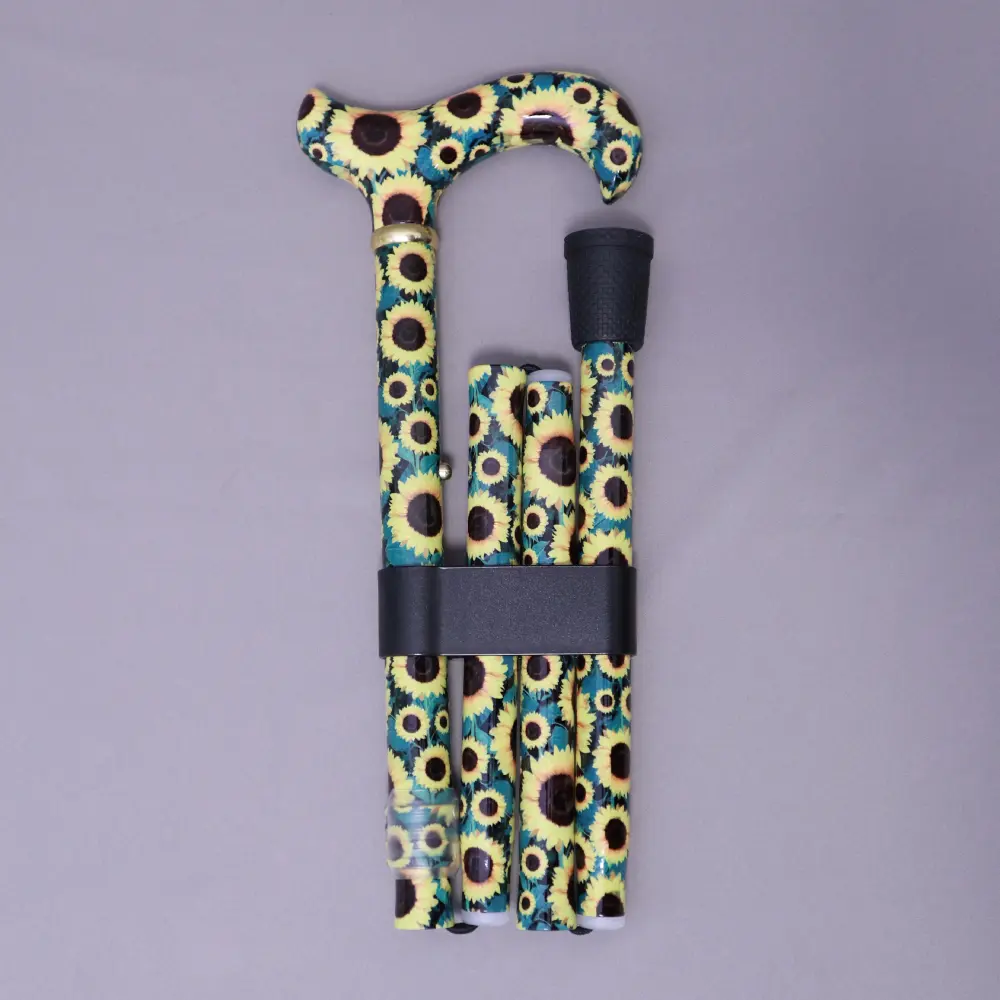 Sunflower Walking Folding Cane【AA.012】 4 Sunflower Walking Folding Cane made in Taiwan