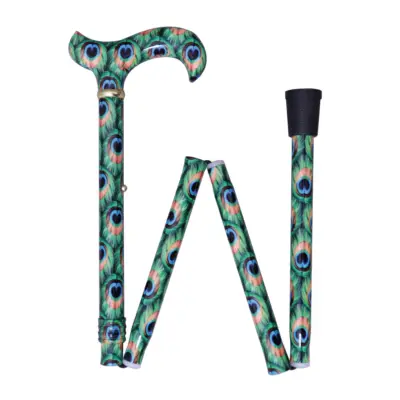 Peacock Folding Walking Stick【AA.010】 6 Peacock Folding Walking Stick