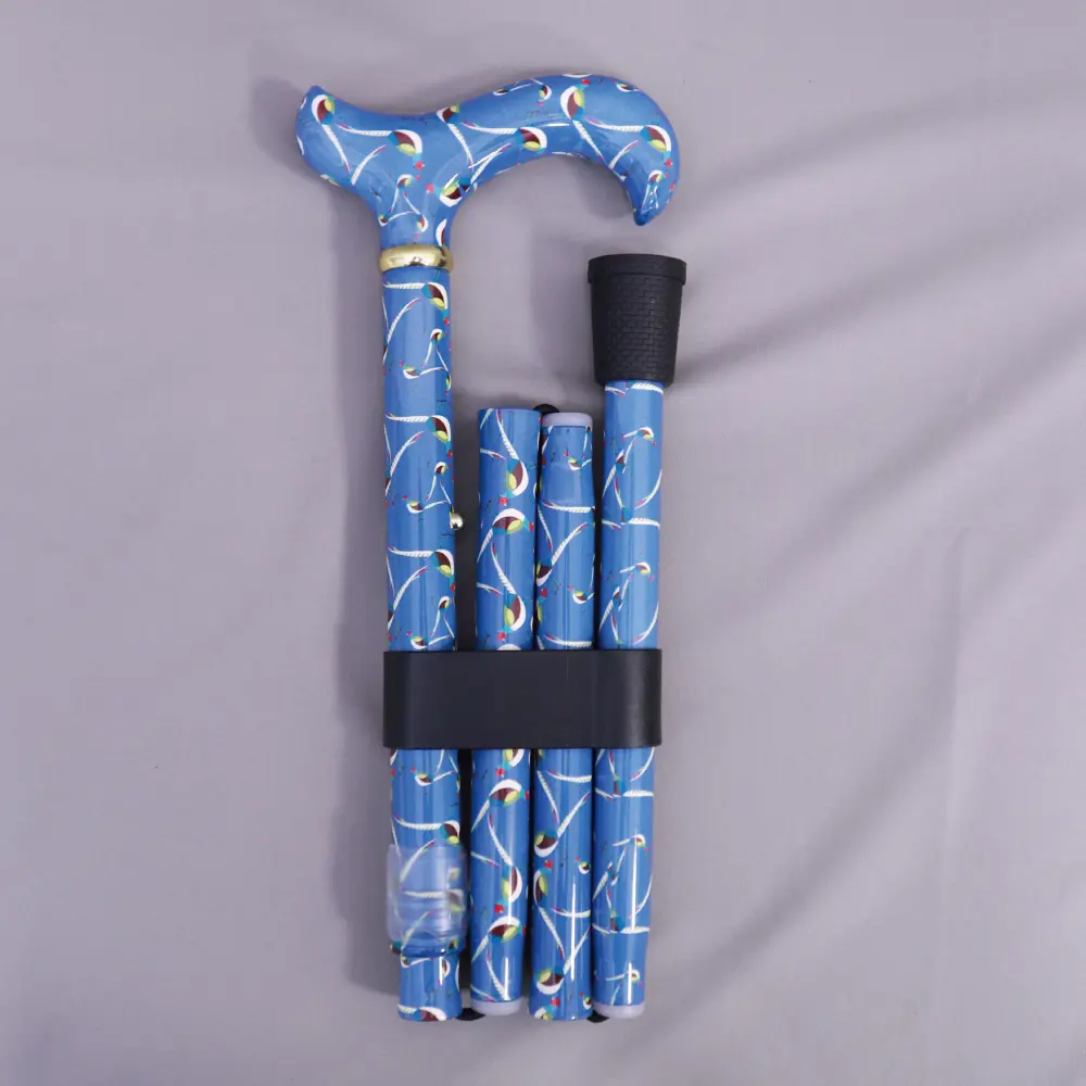 Safety Walking Cane for Men or Women Foldable and Adjustable【AA.007】 4 walking cane, foldable cane, adjustable cane, senior cane, mobility aid, lightweight cane, made in Taiwan