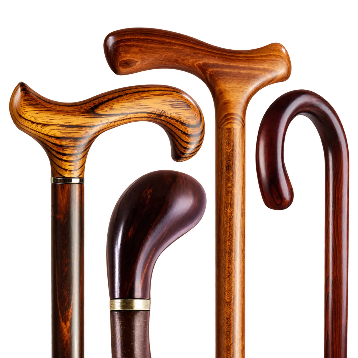 wood walking cane